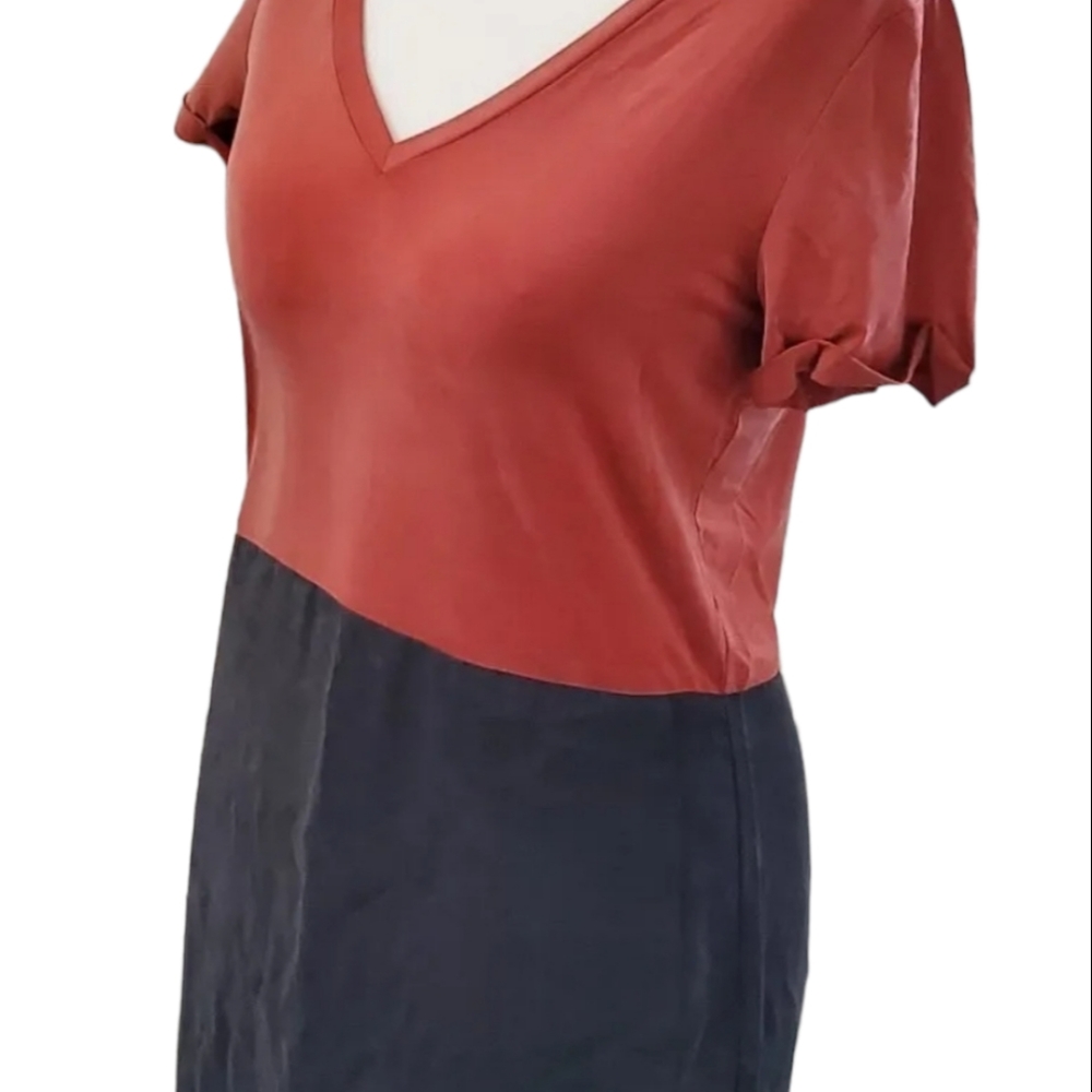 Anthropologie DOLAN Collection Silky Shift V neck CUPRO TENCEL wrap M 12 uk - Picture 2 of 8